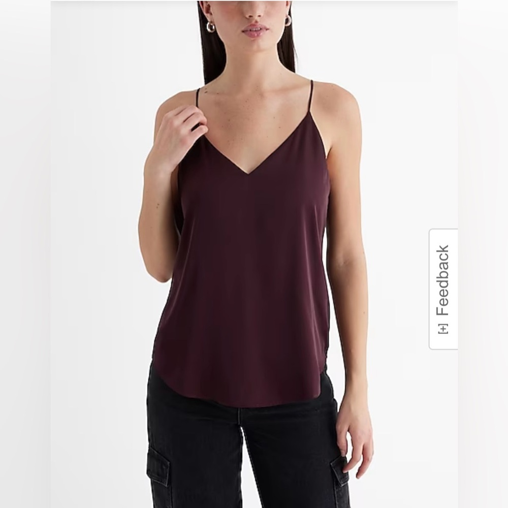 Express Satin V-Neck Downtown Cami